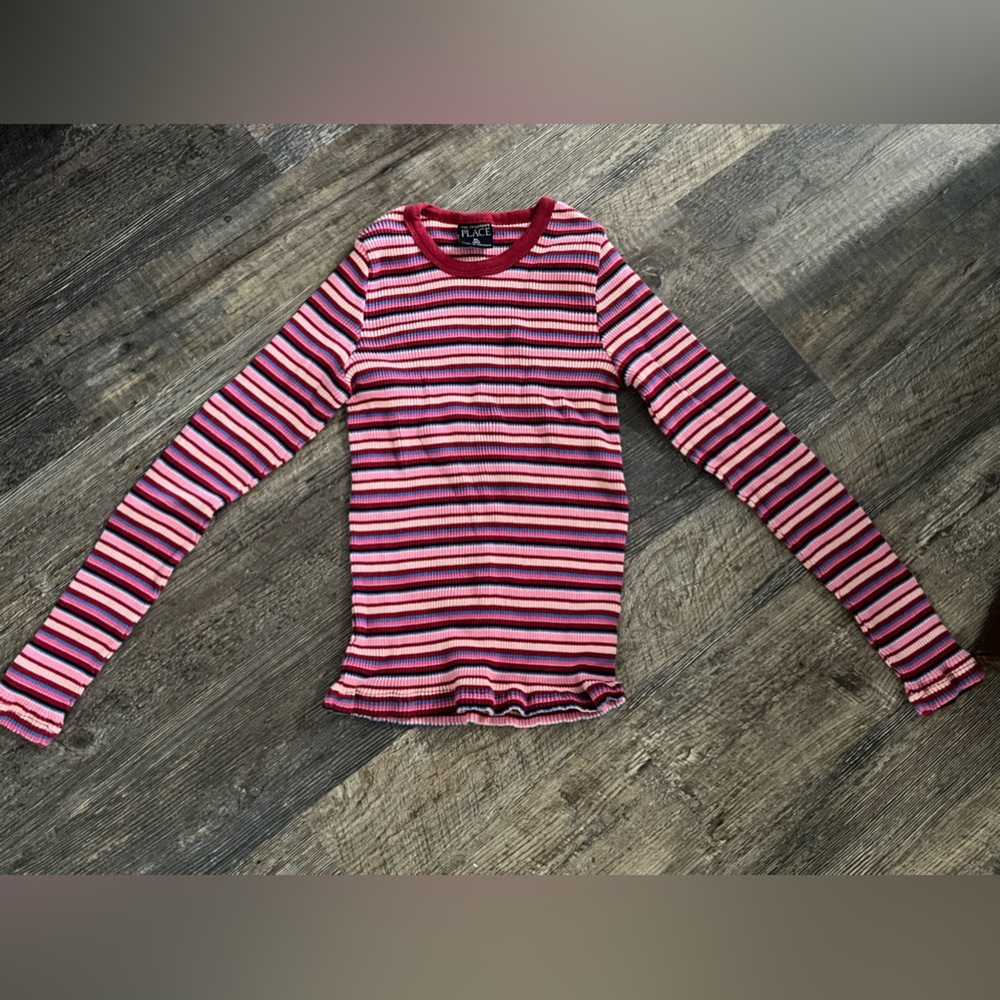 Children’s Place girls ribbed long sleeve multi color form fitting  thermal top